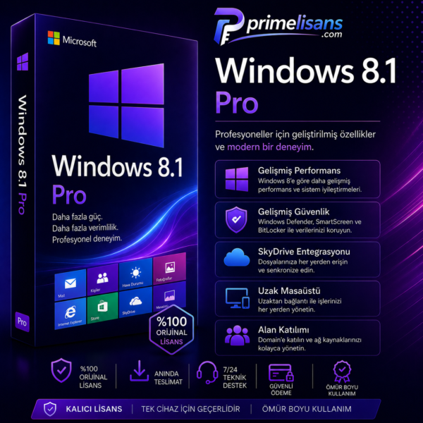 Windows 8.1 Pro Lisans Anahtarı