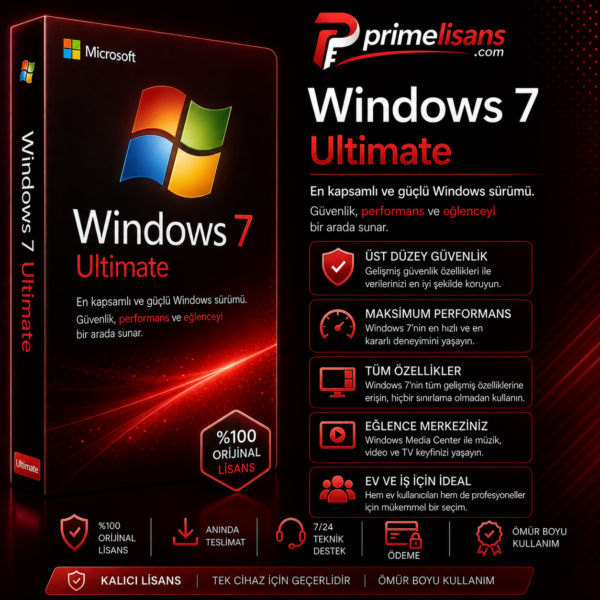 Windows 7 Ultimate Lisans Anahtarı