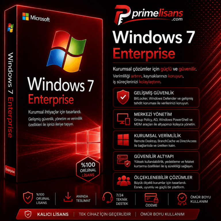 Windows 7 Enterprise lisans