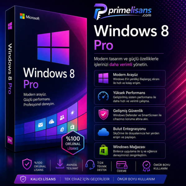 Windows 8 Pro Lisans Anahtarı