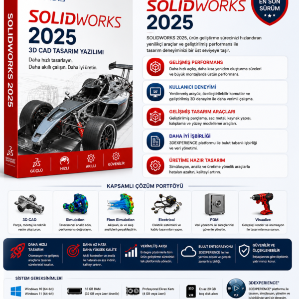 Solidworks 2025 Premium 1 Yıl