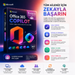 Office 365 5 PC PC/Mac/Tablet/Android Copilot Destekli Tüm Özellikler Açık Aile Paketi