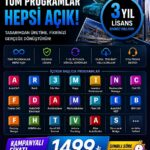 Autodesk 1 Kullanıcı 3 Yıl Tüm Proğramlar Açık Kampanya